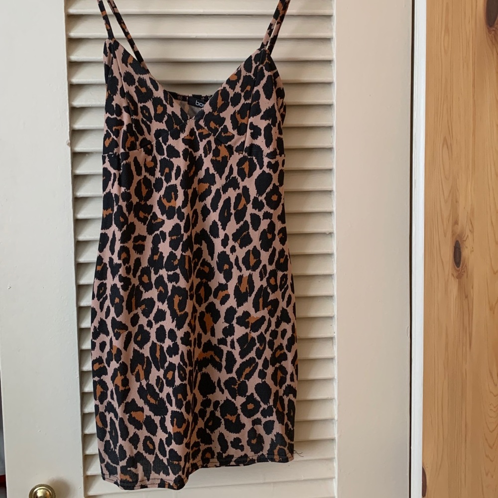 BooHoo cheetah dress.